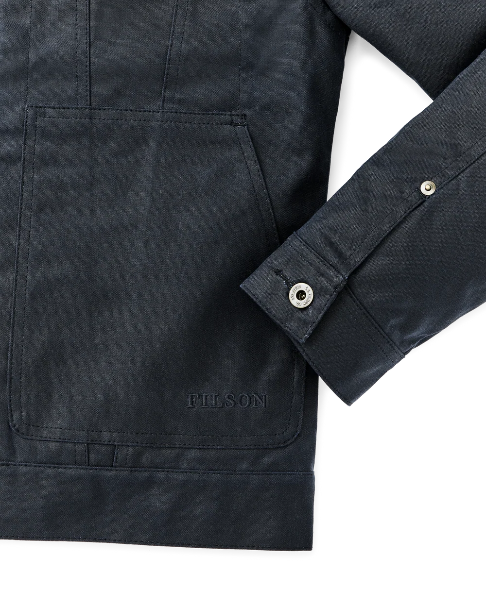 Tin Cloth Short Lined Cruiser Jacket - SERVICE BLUE