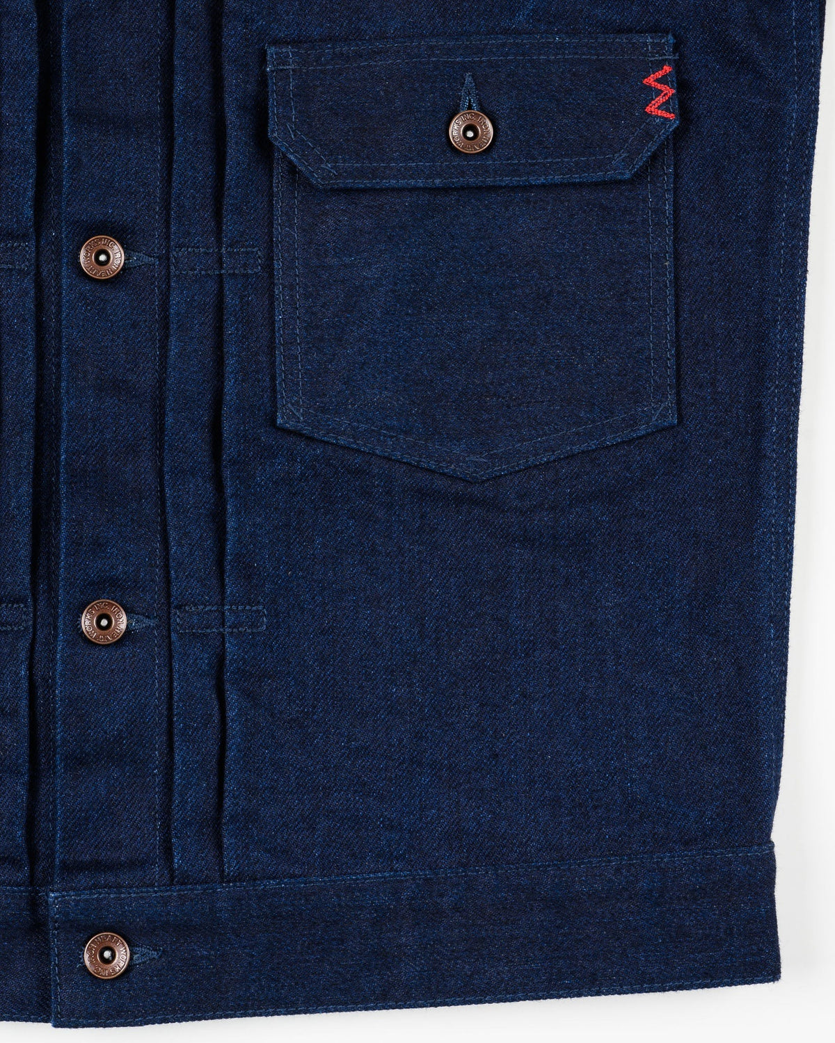 IHJ-140-IG 19oz Selvedge Denim Type I Jacket - INDIGO/GREY