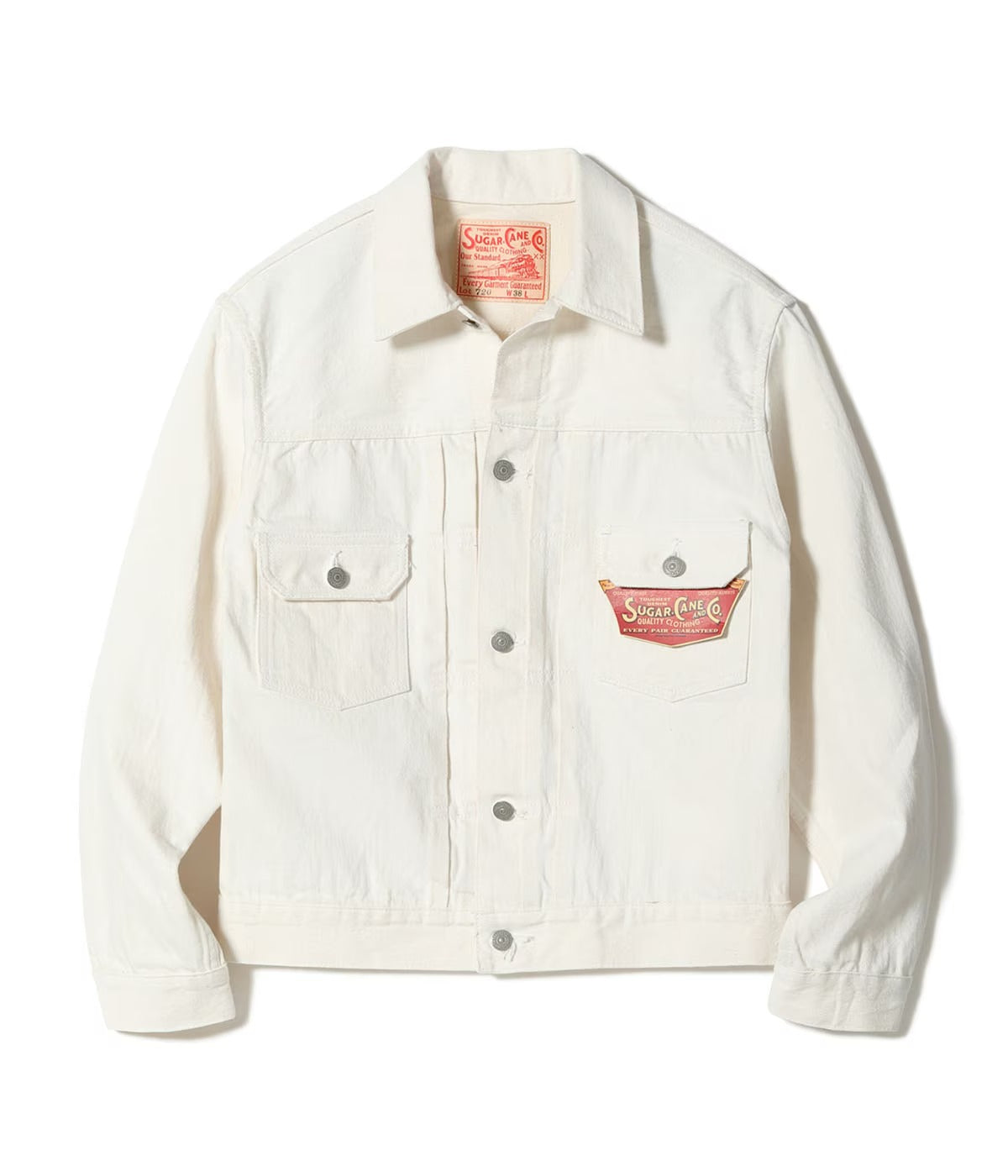 SC15720 13oz. WHITE DENIM JACKET 1953 MODEL - WHITE
