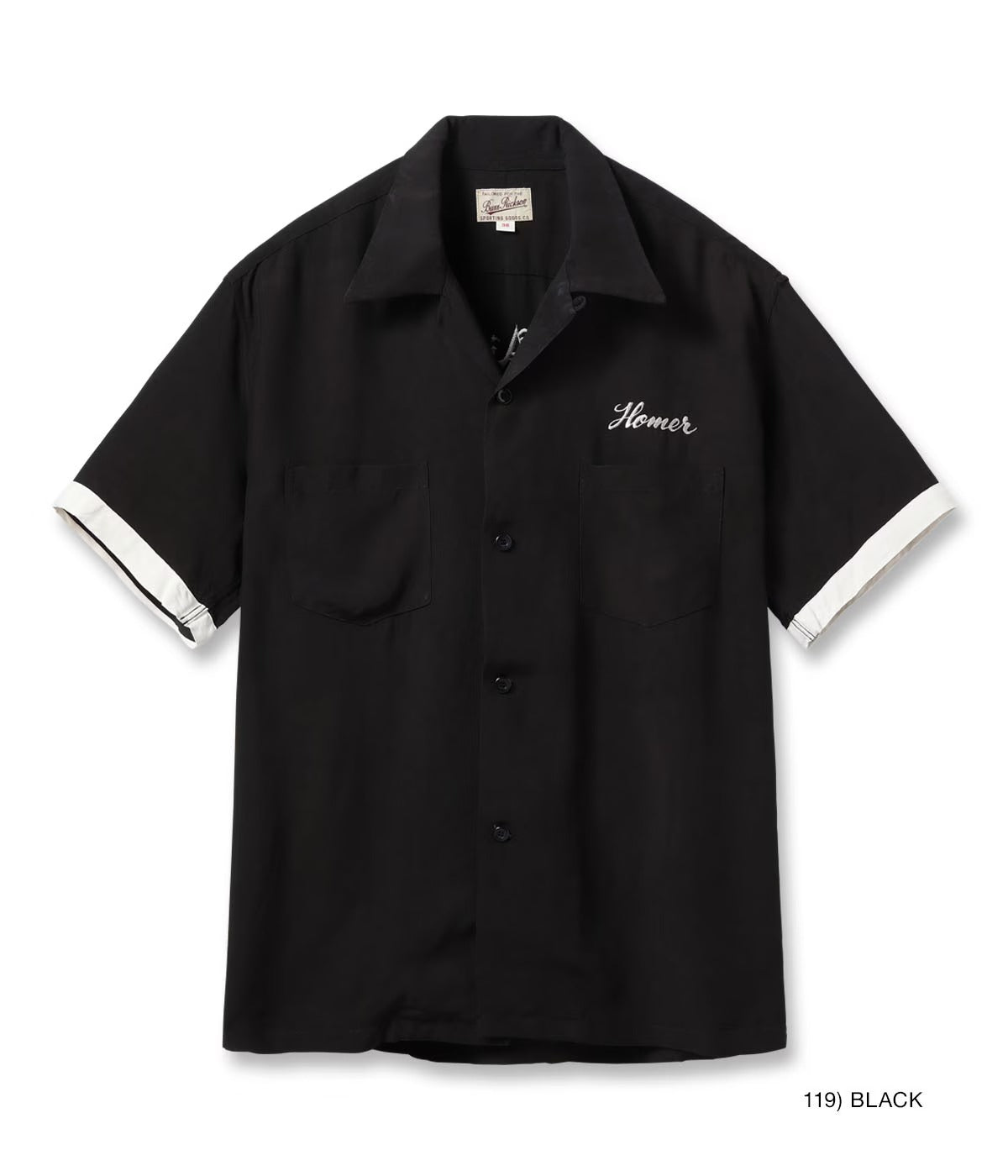 BR39735 BOWLING SHIRT STRATEGIC AIR COMMAND - BLACK
