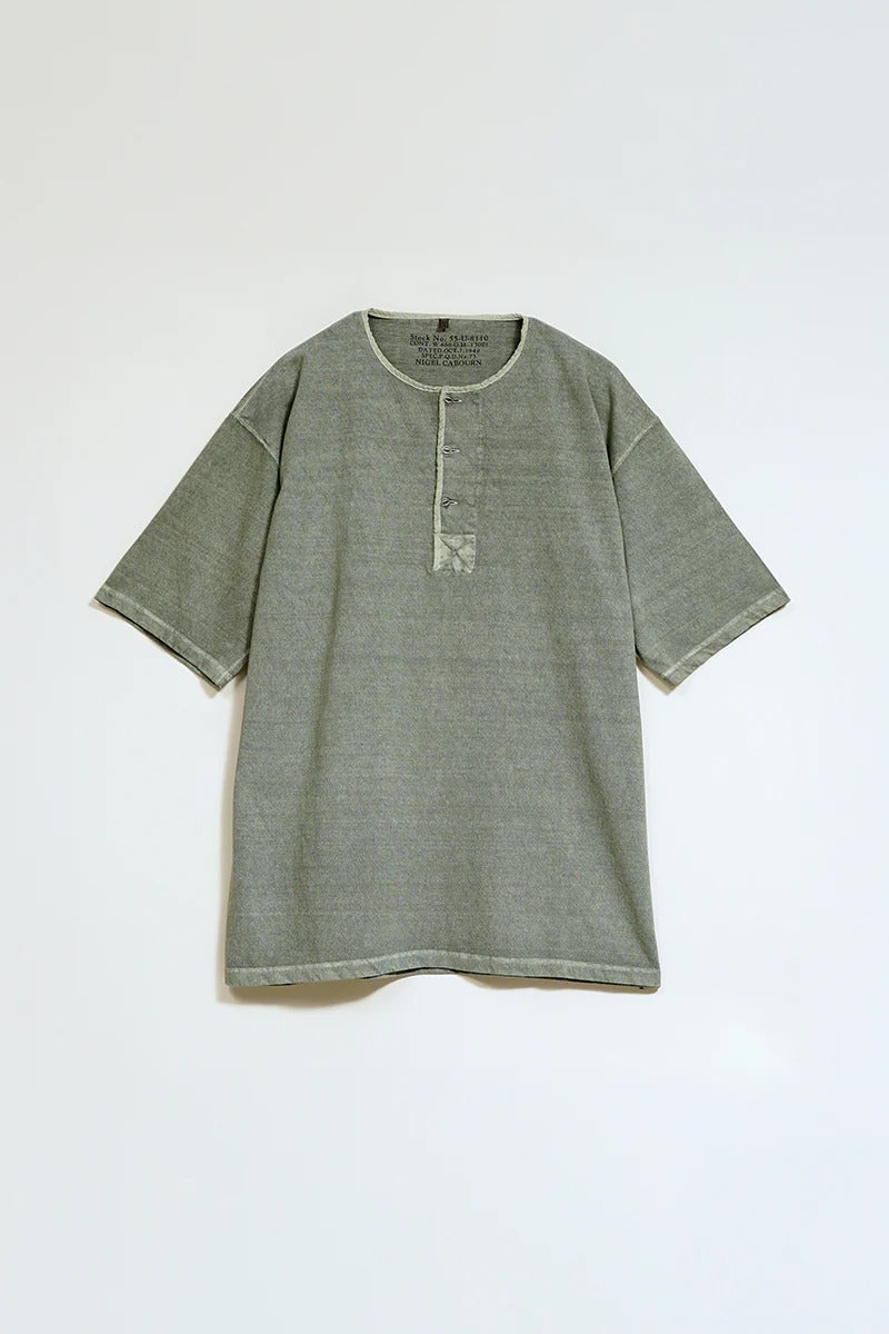 50S HENLEY NECK SHIRT PIGMENT - DARK GREEN