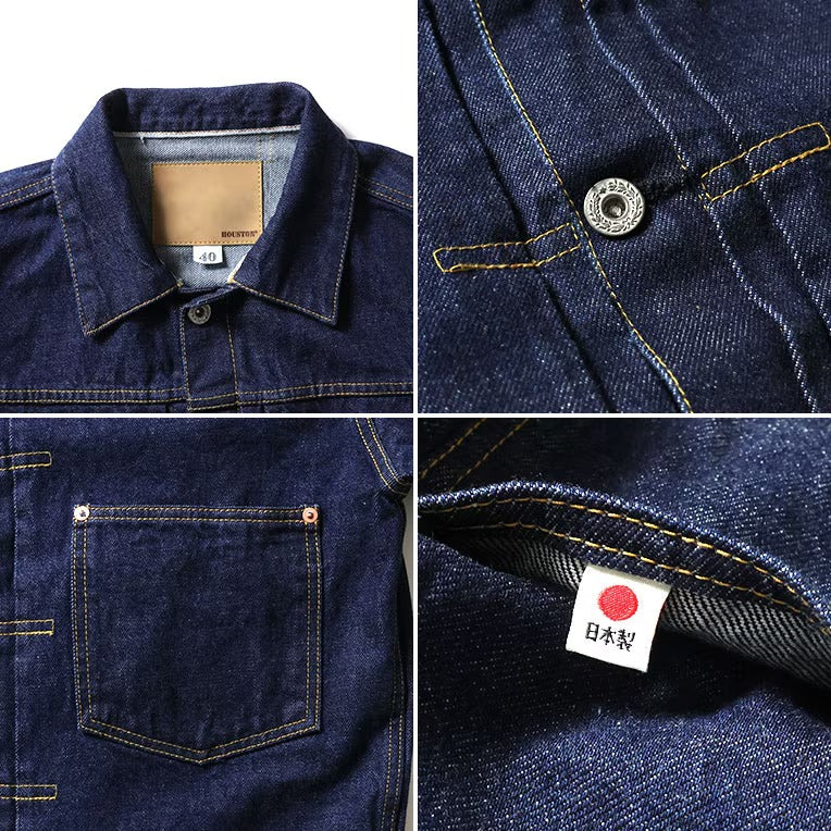 51501 WW2 SELVEDGE DENIM TRUCKER JACKET - INDIGO ONE WASH