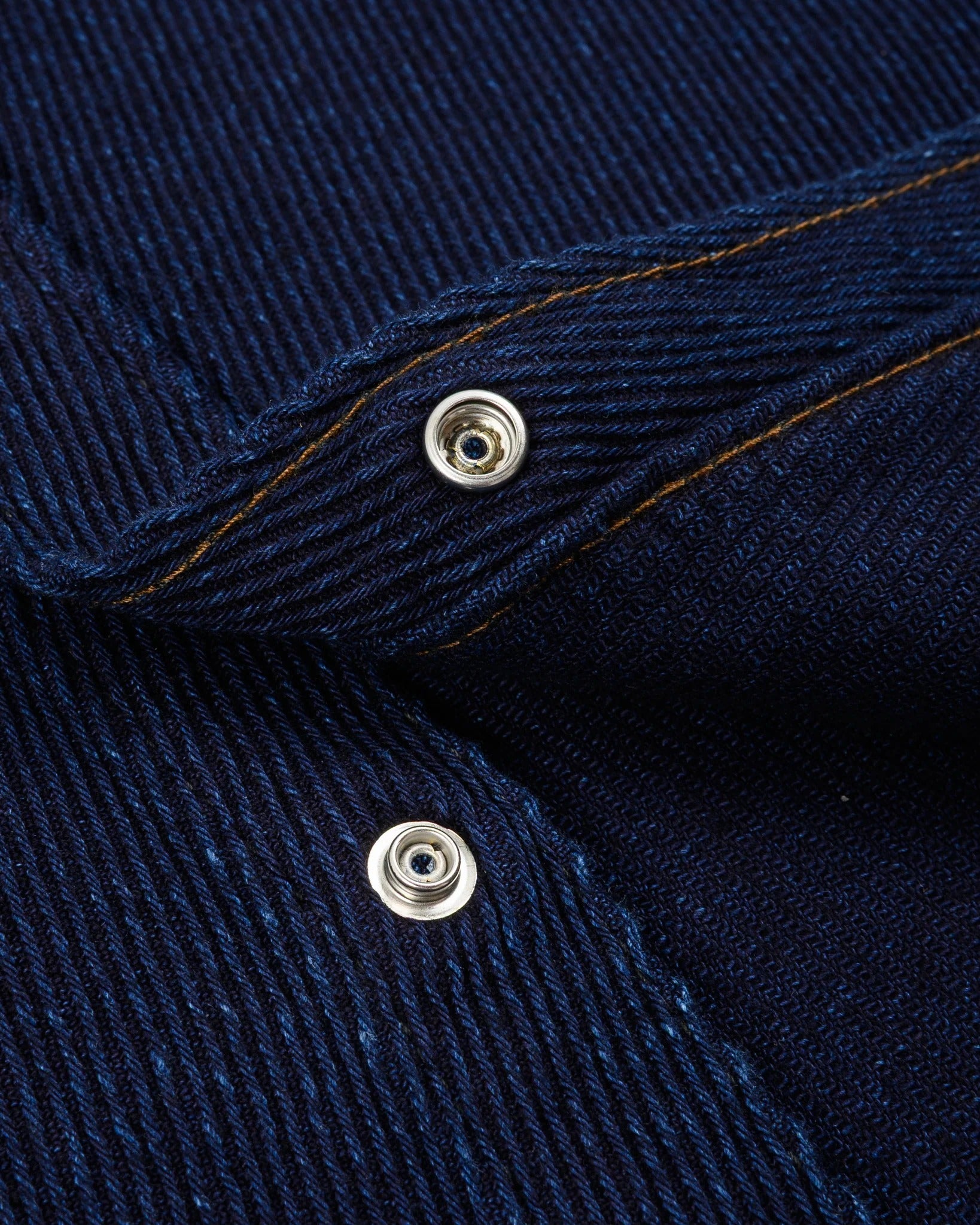 IHSH-208-IND 14OZ KERSEY WESTERN SHIRT - INDIGO