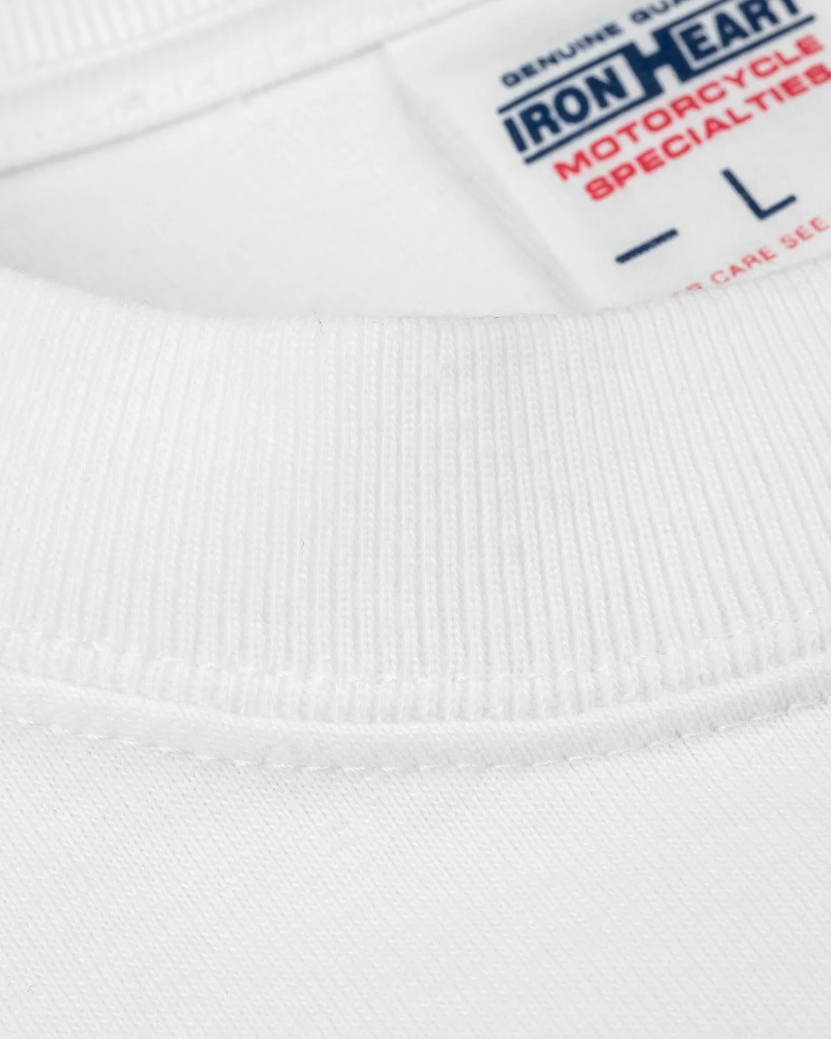 IHT-2602-WHT 7.5OZ PRINTED LOOPWHEEL CREW NECK T-SHIRT - WHITE