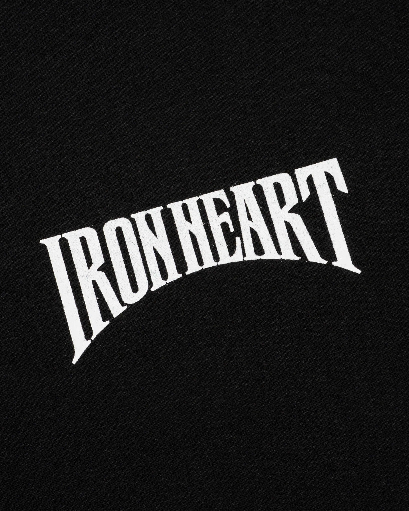 IHT-2601-BLK 7.5OZ PRINTED LOOPWHEEL CREW NECK T-SHIRT - BLACK