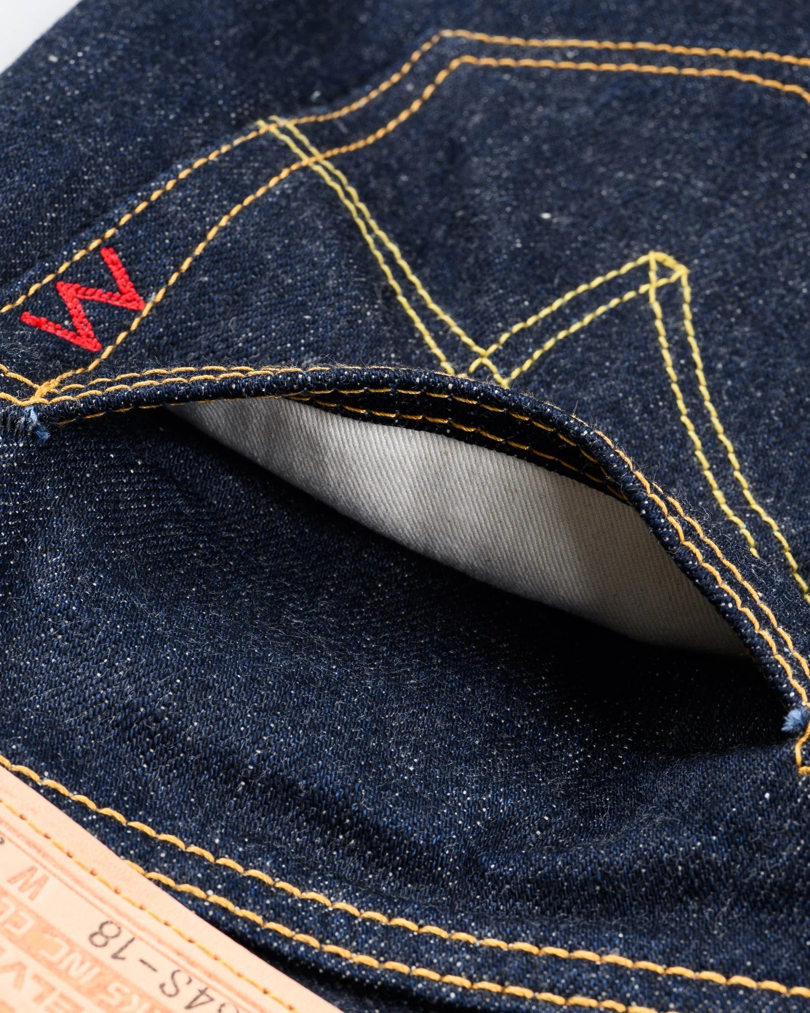 IH-634S-18 18oz Vintage Selvedge Straight Cut - INDIGO