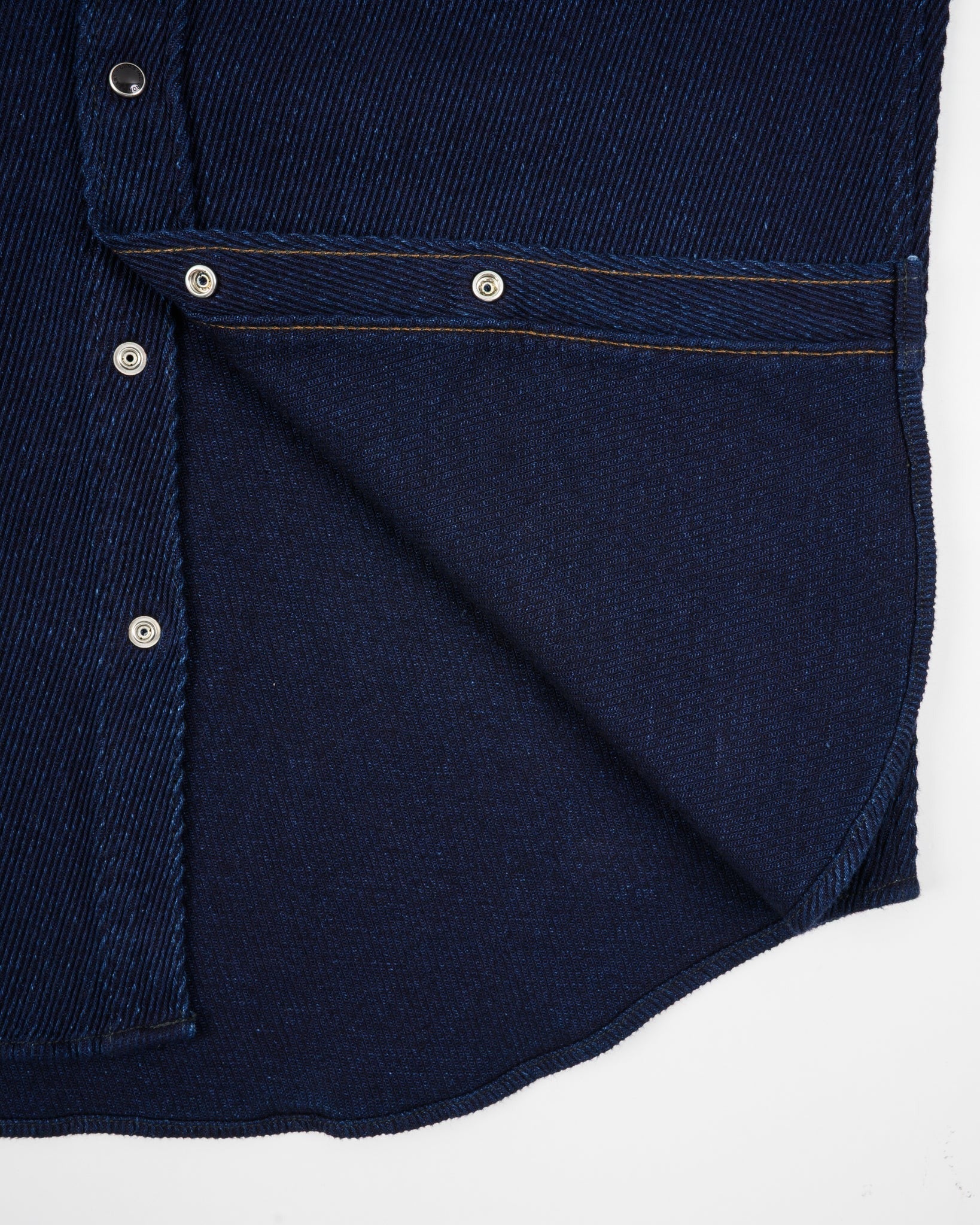 IHSH-208-IND 14OZ KERSEY WESTERN SHIRT - INDIGO