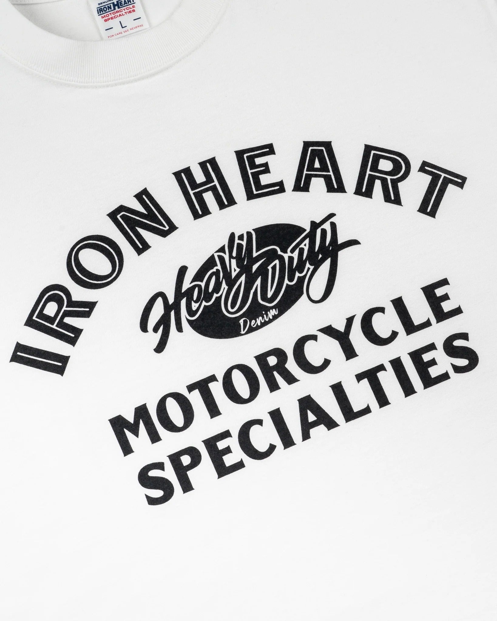 IHT-2602-WHT 7.5OZ PRINTED LOOPWHEEL CREW NECK T-SHIRT - WHITE