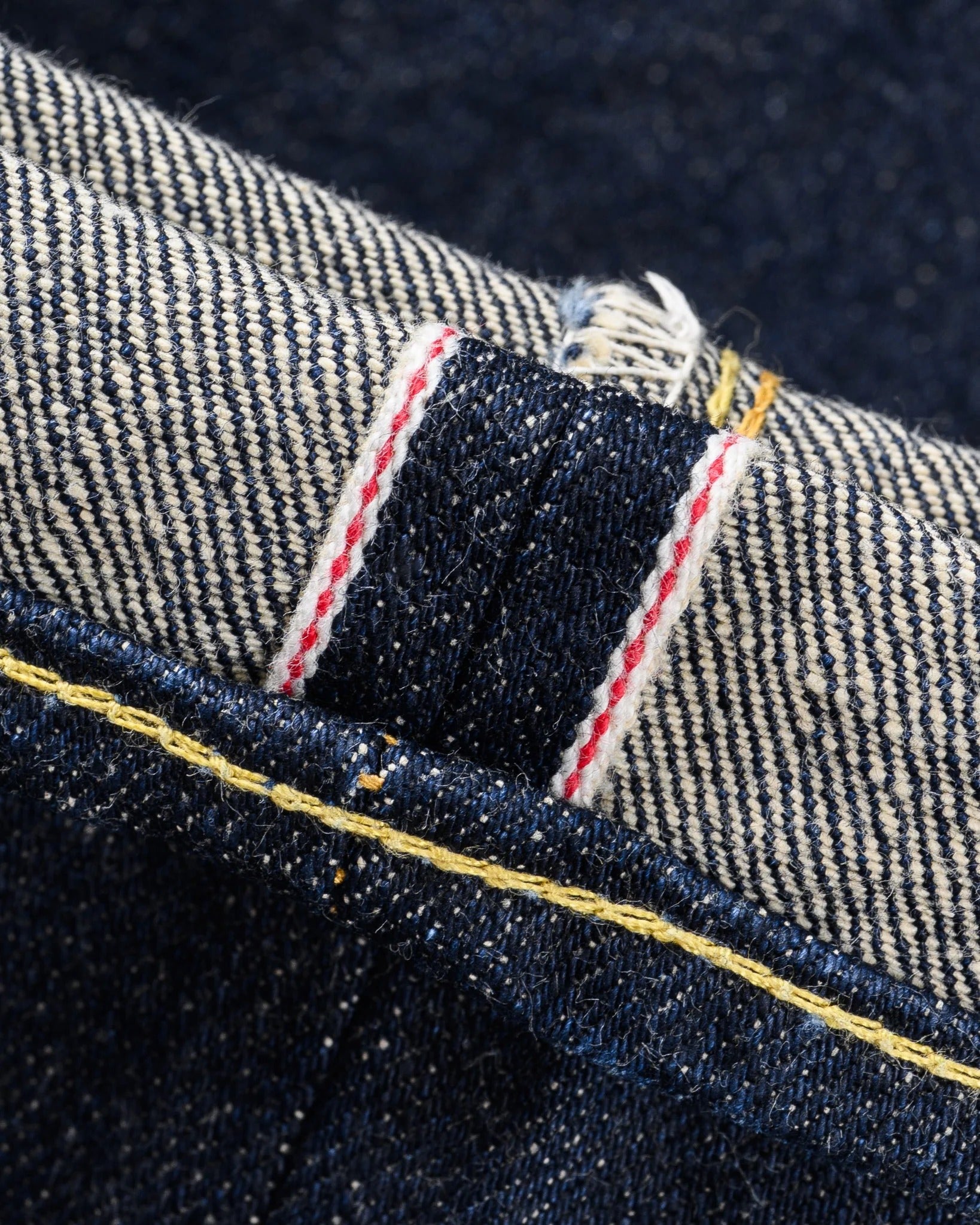 IH-634S-18 18oz Vintage Selvedge Straight Cut - INDIGO
