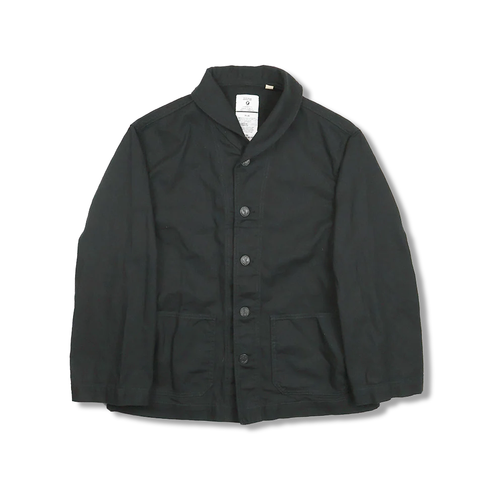 2052-2 USN Shawl Collar Herringbone Coverall - BLACK