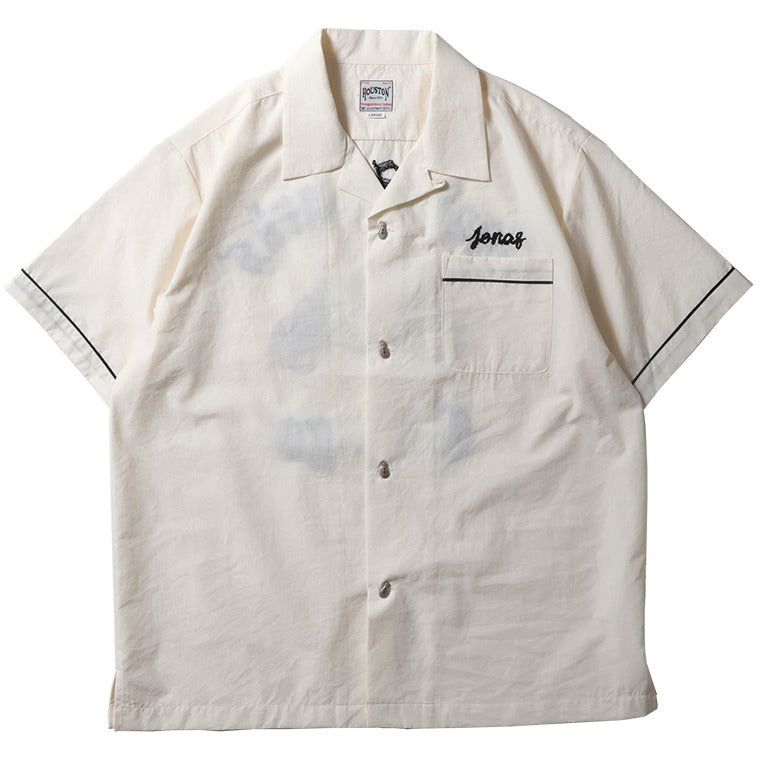 41321 BROAD BOWLING SHIRT (HOT SPARKS) - OFF WIHTE