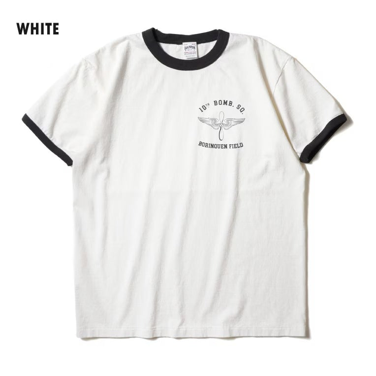 22411 PIGMENT PRINT RINGER TEE (PROP AND WINGS) - WHITE