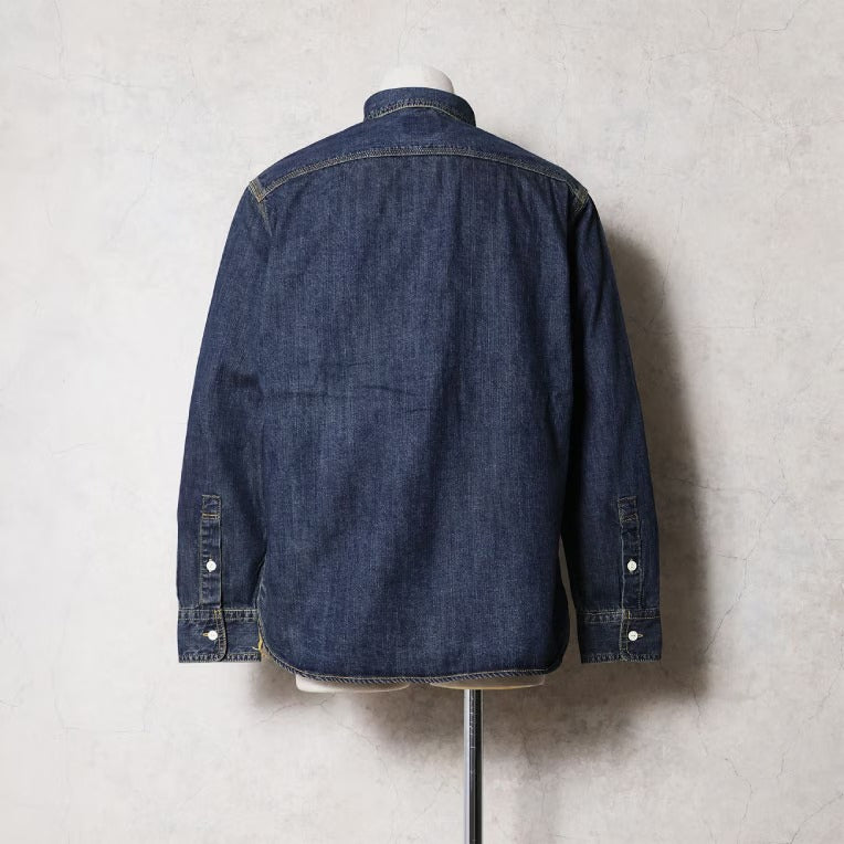 40511 USA COTTON DENIM WORK SHIRT - INDIGO VINTAGE WASH