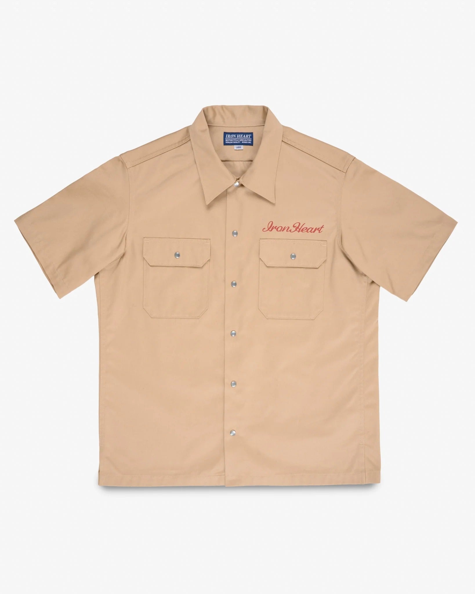 IHSH-446-KHA 9.6OZ T/C SHORT SLEEVED MECHANIC SHIRT - KHAKI