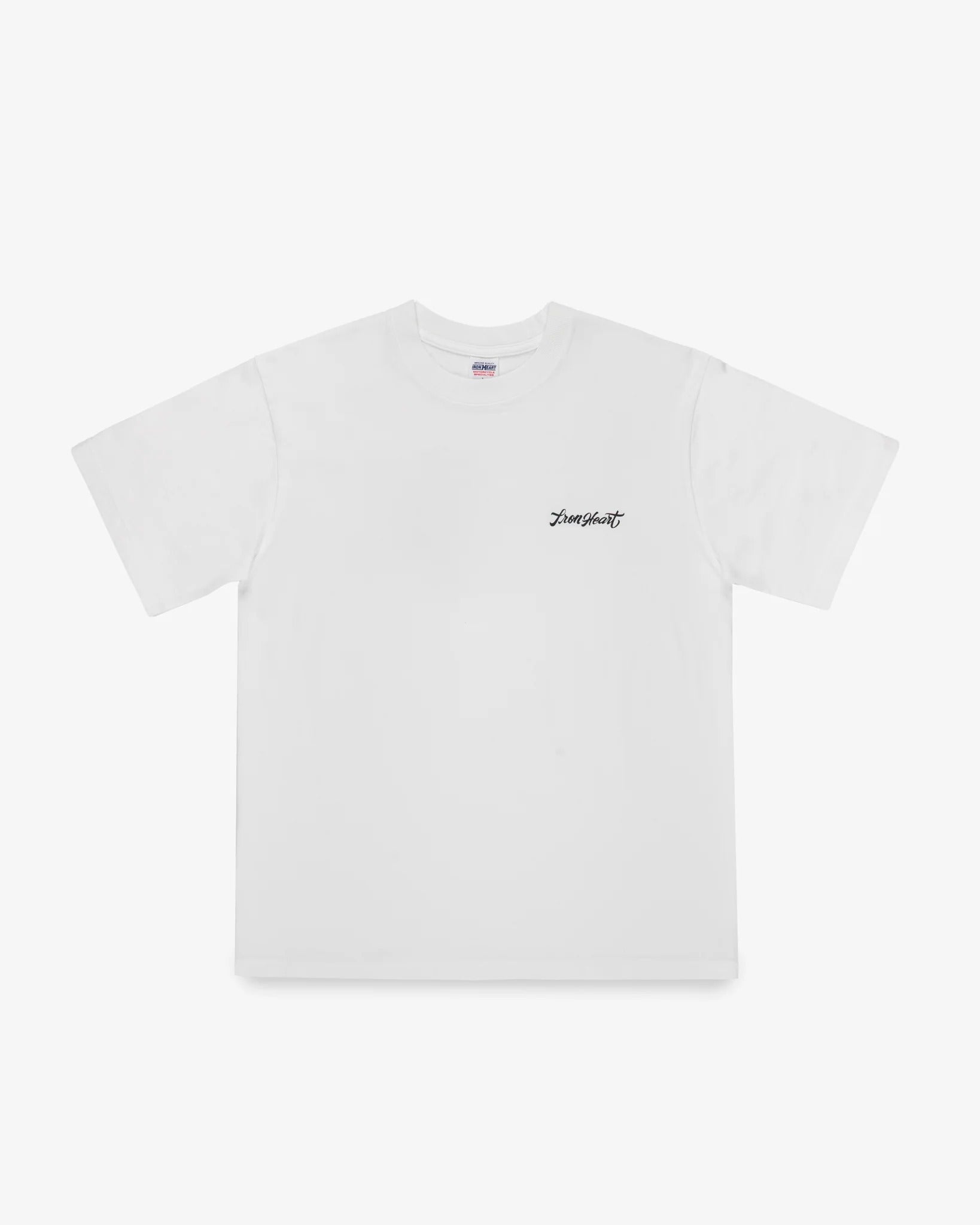 IHT-888-WHT 7.5oz Printed Loopwheel Crew Neck T-Shirt - WHITE
