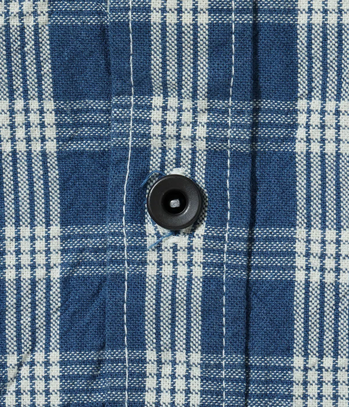 US15901 UNION SUPPLY PALAKA CHECK SHIRT BLOUSE - INDIGO