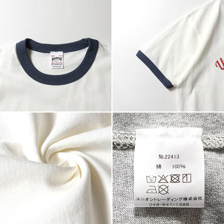 22413 PRINT RINGER TEE (US ARMY) - NAVY/WHITE