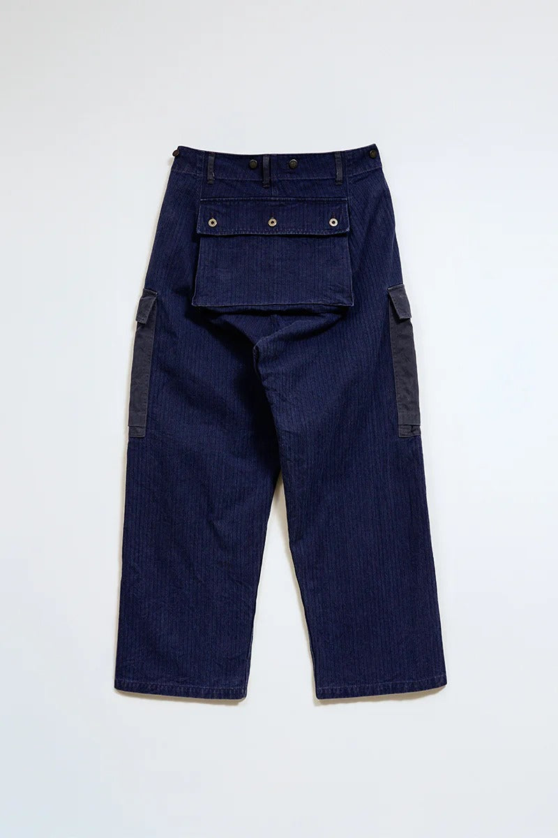 40S MONKEY PANTS MIXED HERRINGBONE - INDIGO