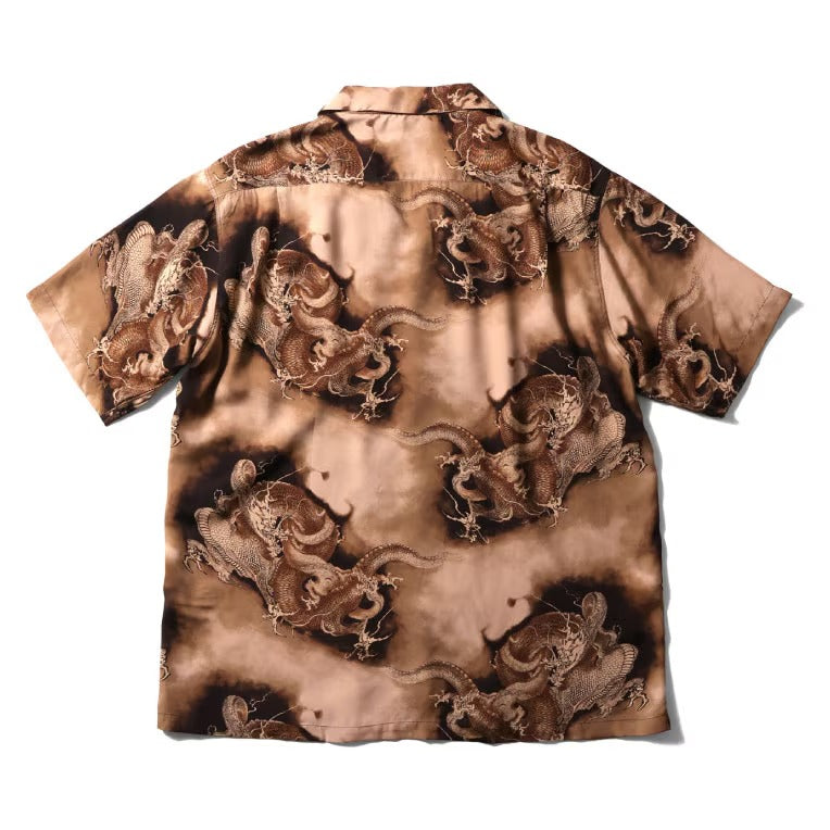 41297 ALOHA SHIRT (FLYING DRAGON) - BEIGE
