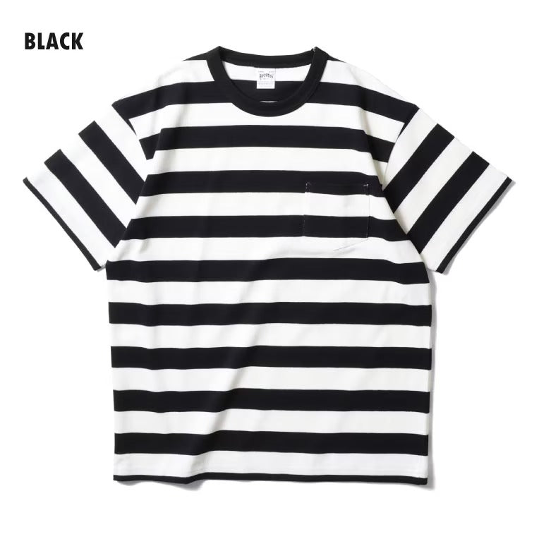 22393 H/W BORDER TEE - BLACK