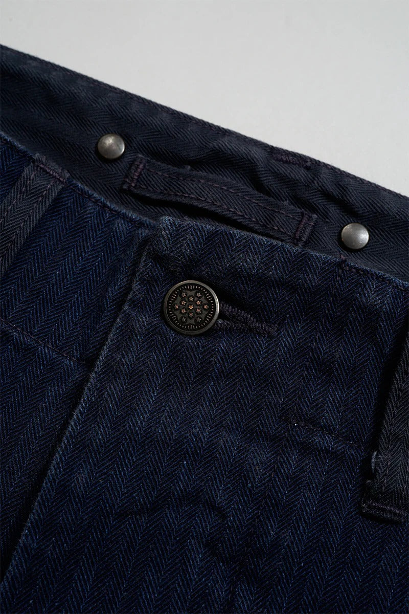 40S MONKEY PANTS MIXED HERRINGBONE - INDIGO
