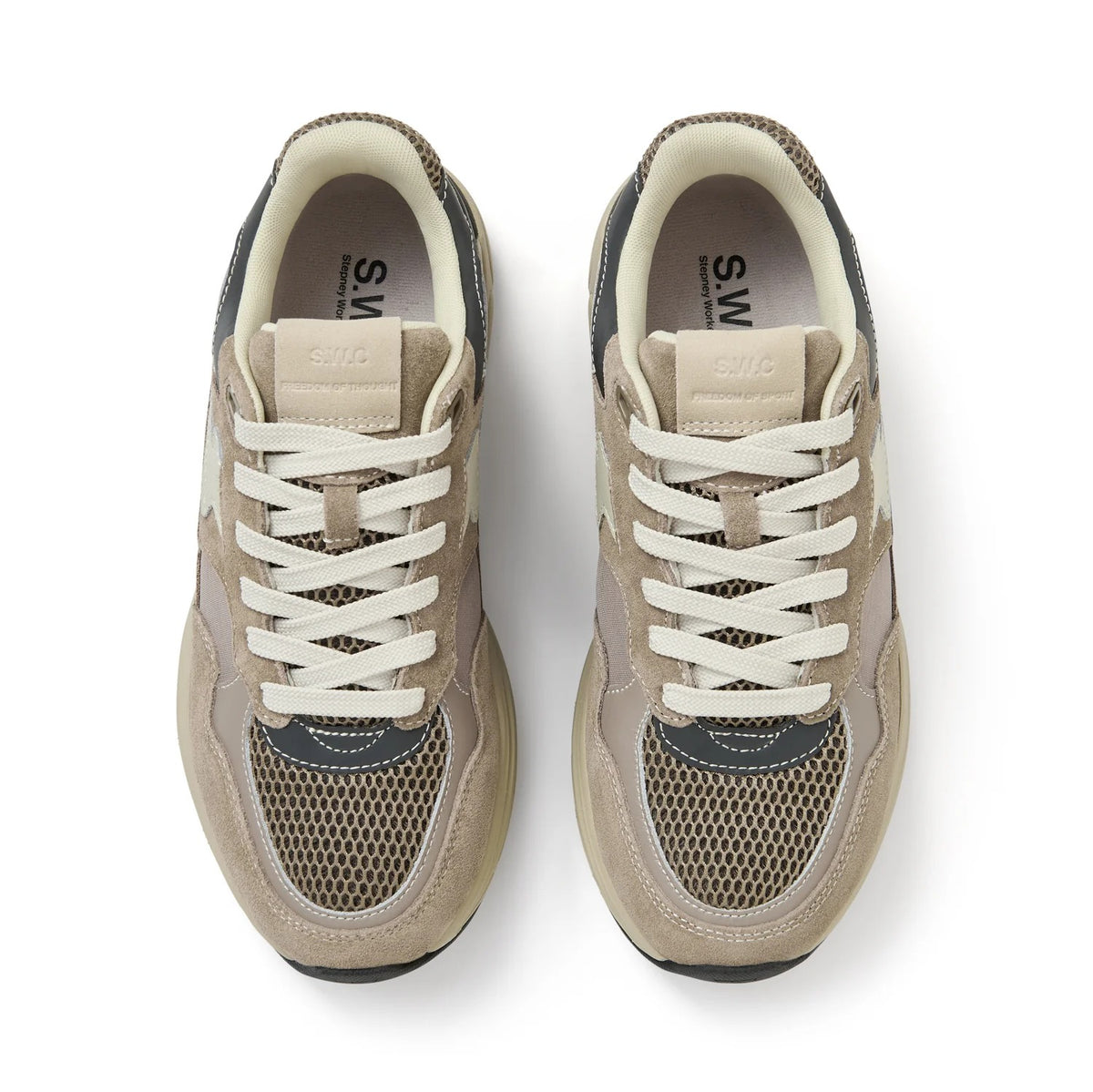AMIEL S-STRIKE SUEDE MIX - WARM GREY