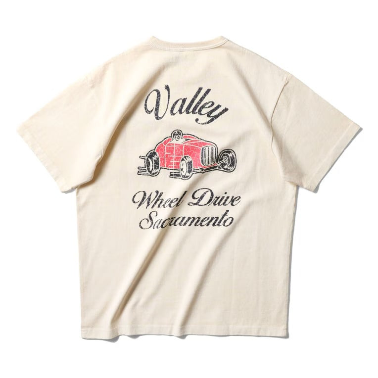22397 PIGMENT US COTTON PRINT TEE (HOT ROD) - NATURAL