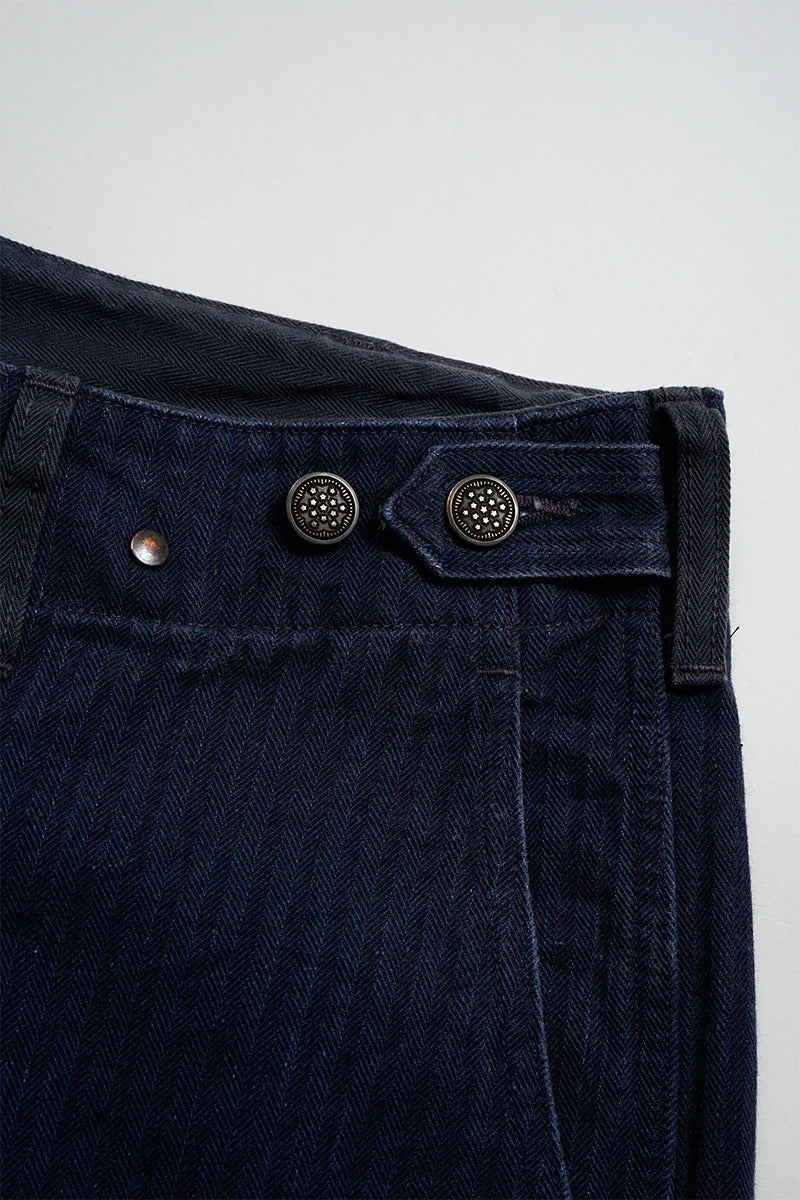 40S MONKEY PANTS MIXED HERRINGBONE - INDIGO