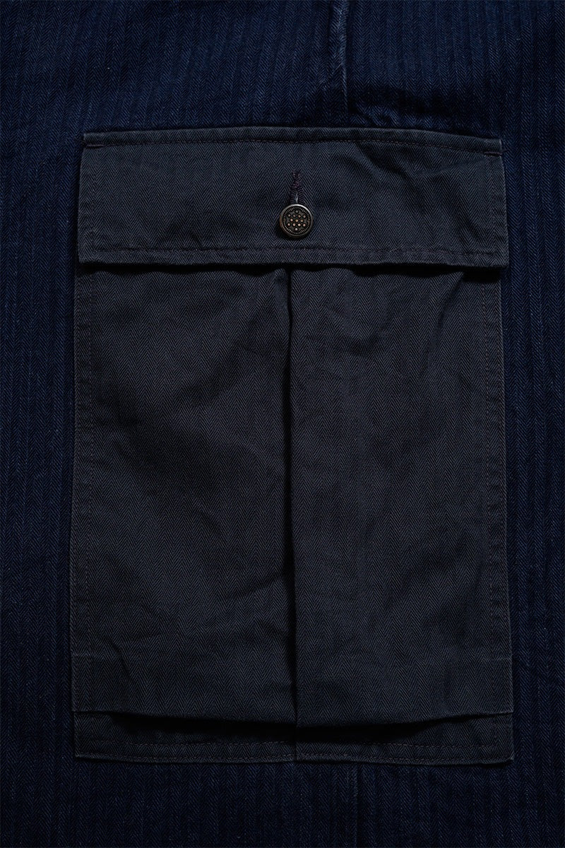 40S MONKEY PANTS MIXED HERRINGBONE - INDIGO