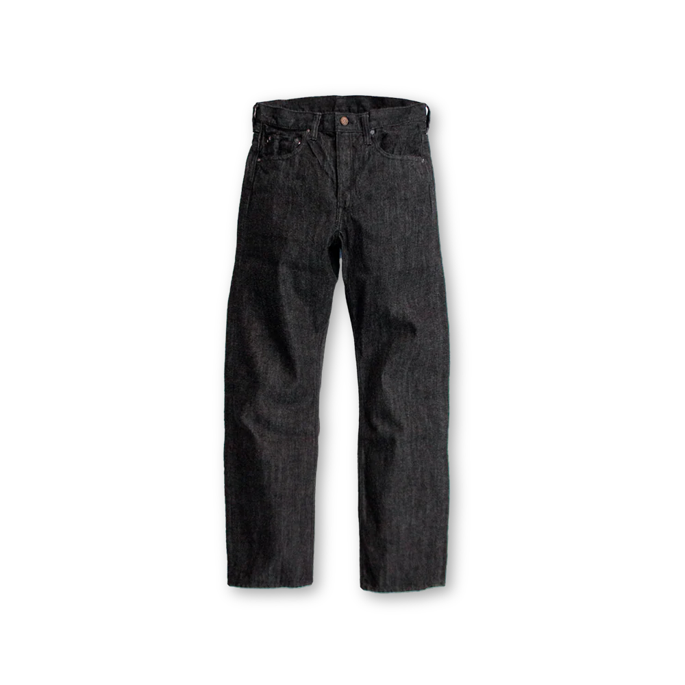 0105BK Wide Black Denim - BLACK
