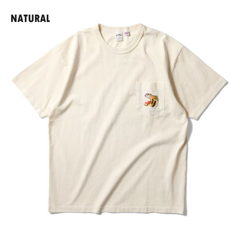 22395 PIGMENT US COTTON PRINT TEE (TIGER) - NATURAL