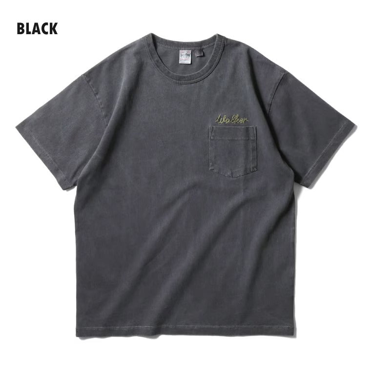 22397 PIGMENT US COTTON PRINT TEE (HOT ROD) - BLACK