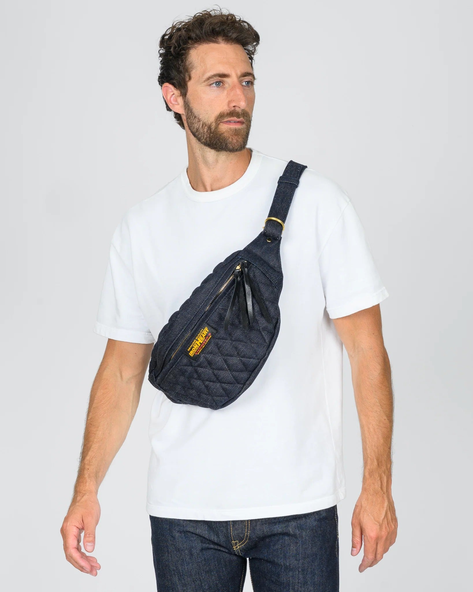 IHE-51-IND 25oz Selvedge Denim Waist Bag - INDIGO