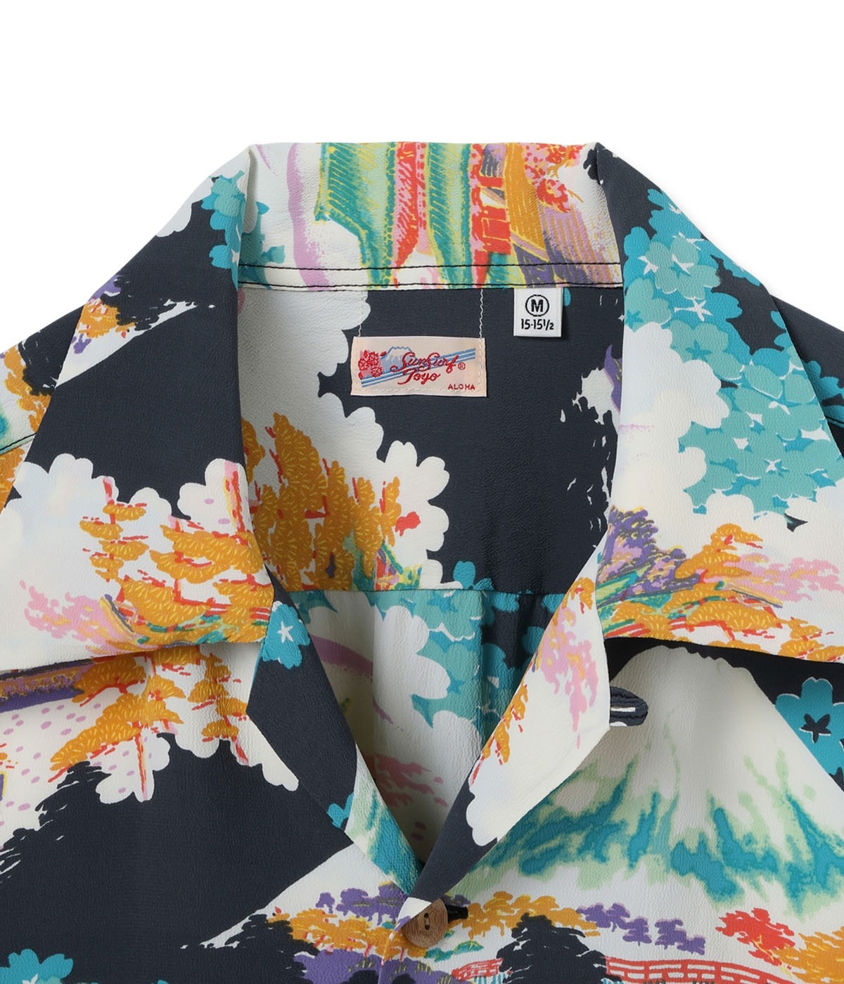 SS39618 RAYON HAWAIIAN SHIRT “ANCIENT CAPITAL” - BLACK