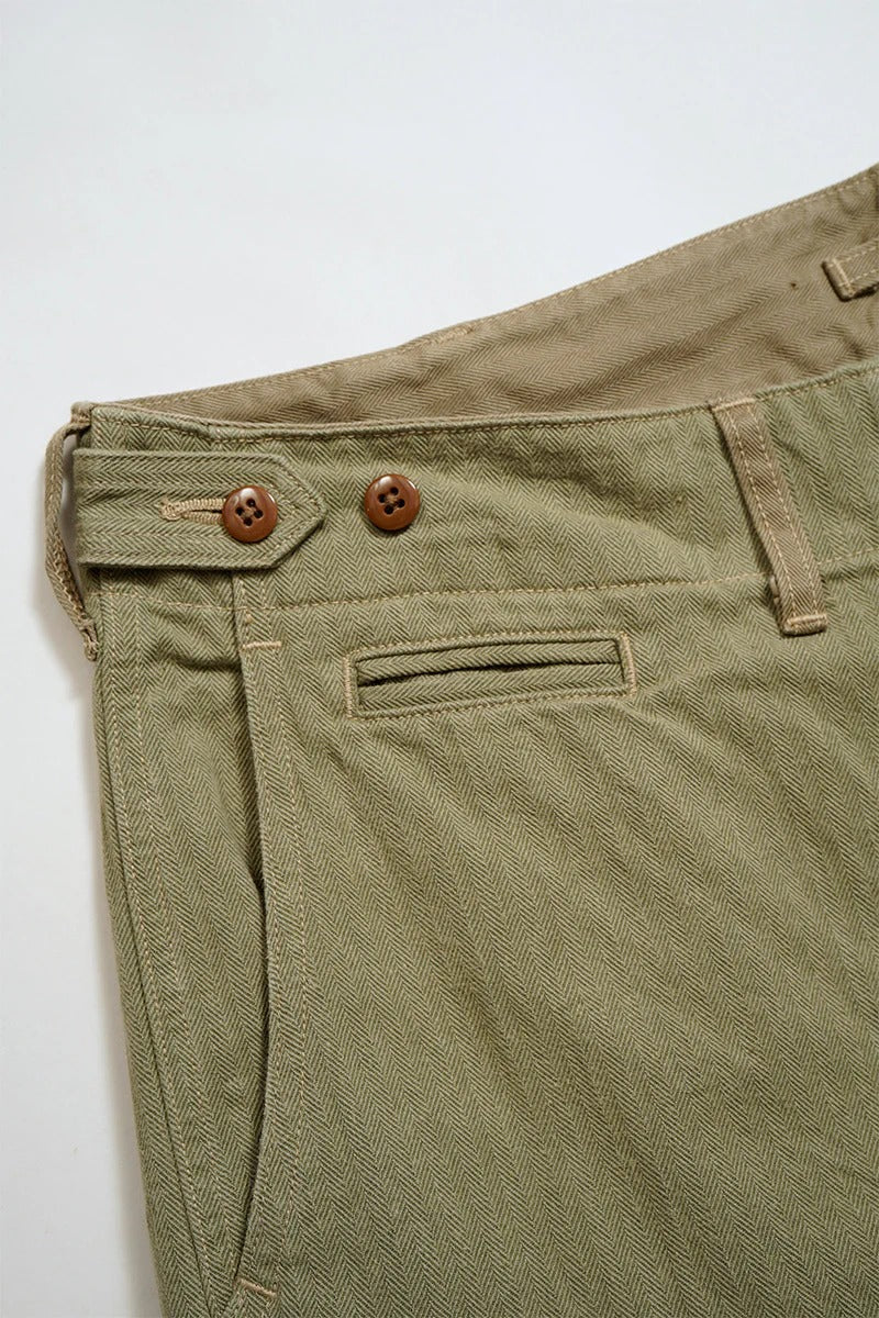 40S MONKEY PANTS MIXED HERRINGBONE - GREEN
