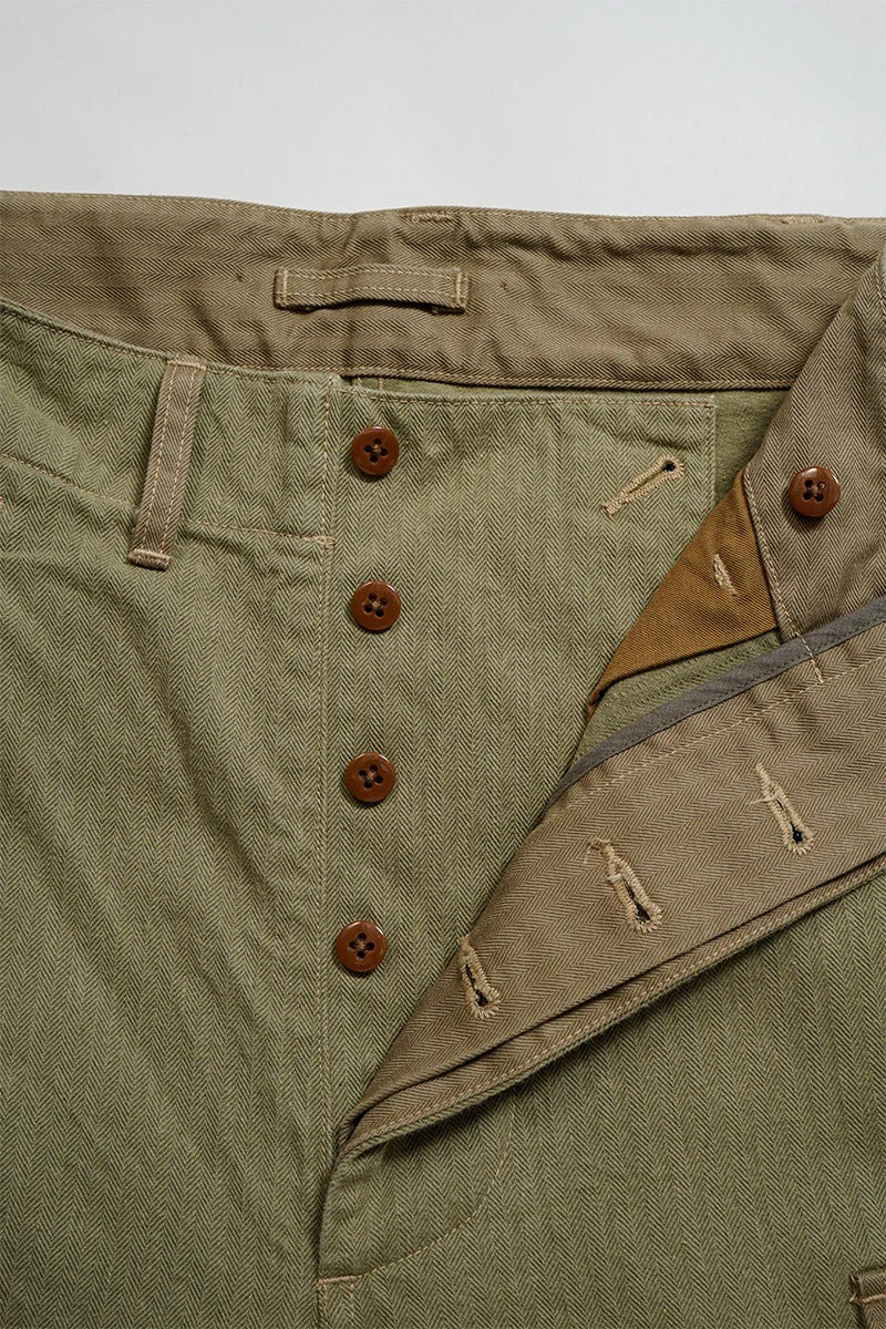 40S MONKEY PANTS MIXED HERRINGBONE - GREEN
