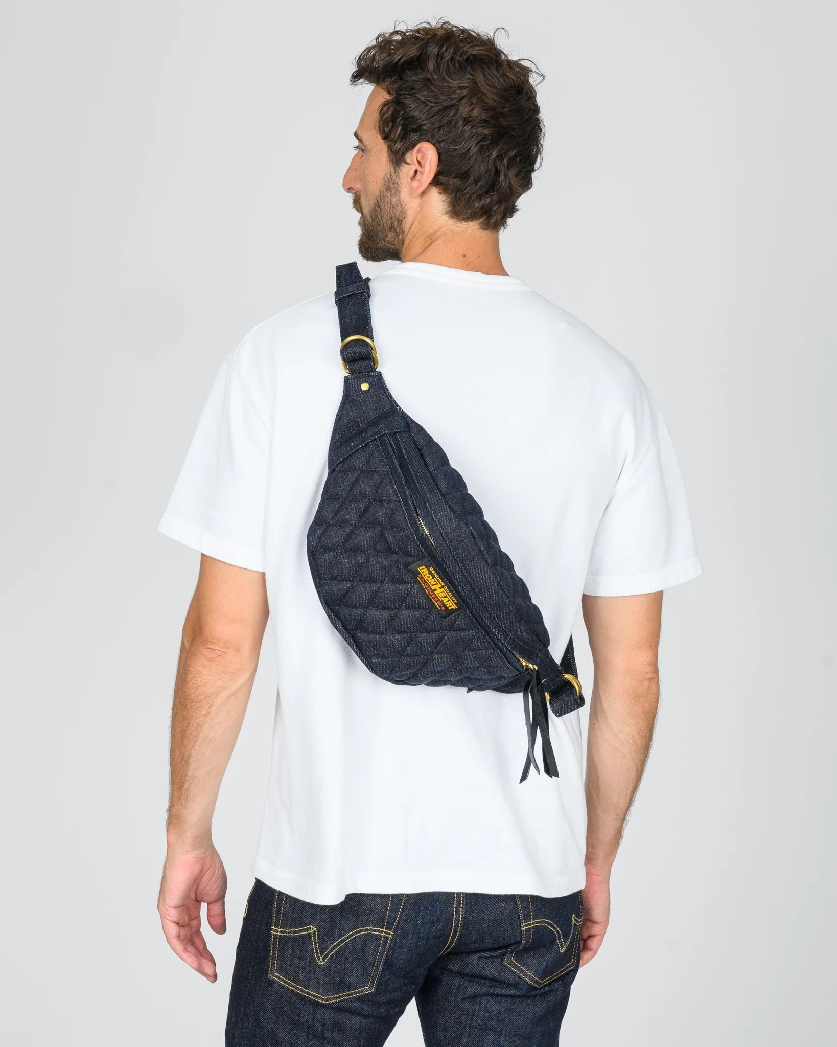 IHE-51-IND 25oz Selvedge Denim Waist Bag - INDIGO