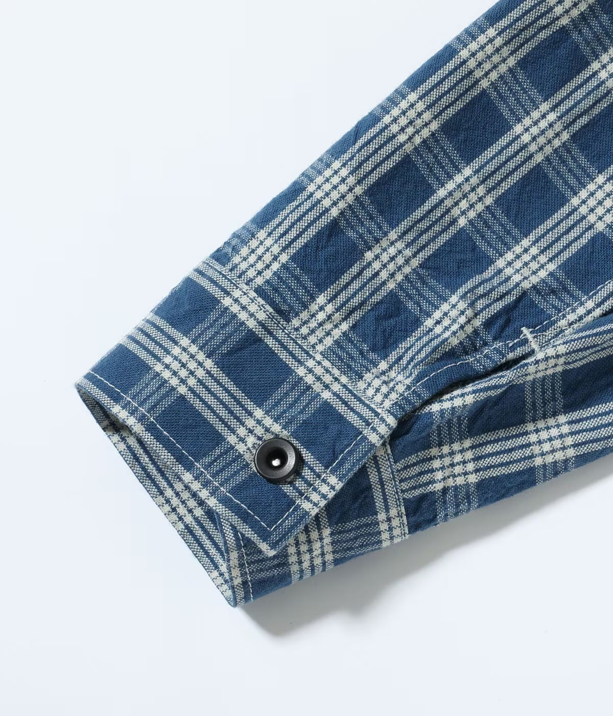 US15901 UNION SUPPLY PALAKA CHECK SHIRT BLOUSE - INDIGO