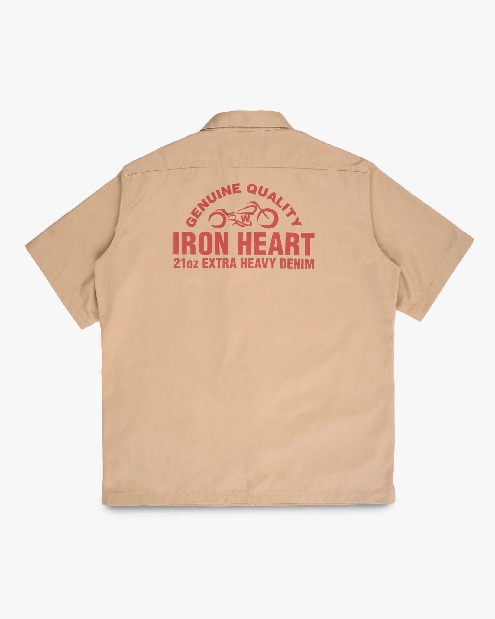 IHSH-446-KHA 9.6OZ T/C SHORT SLEEVED MECHANIC SHIRT - KHAKI