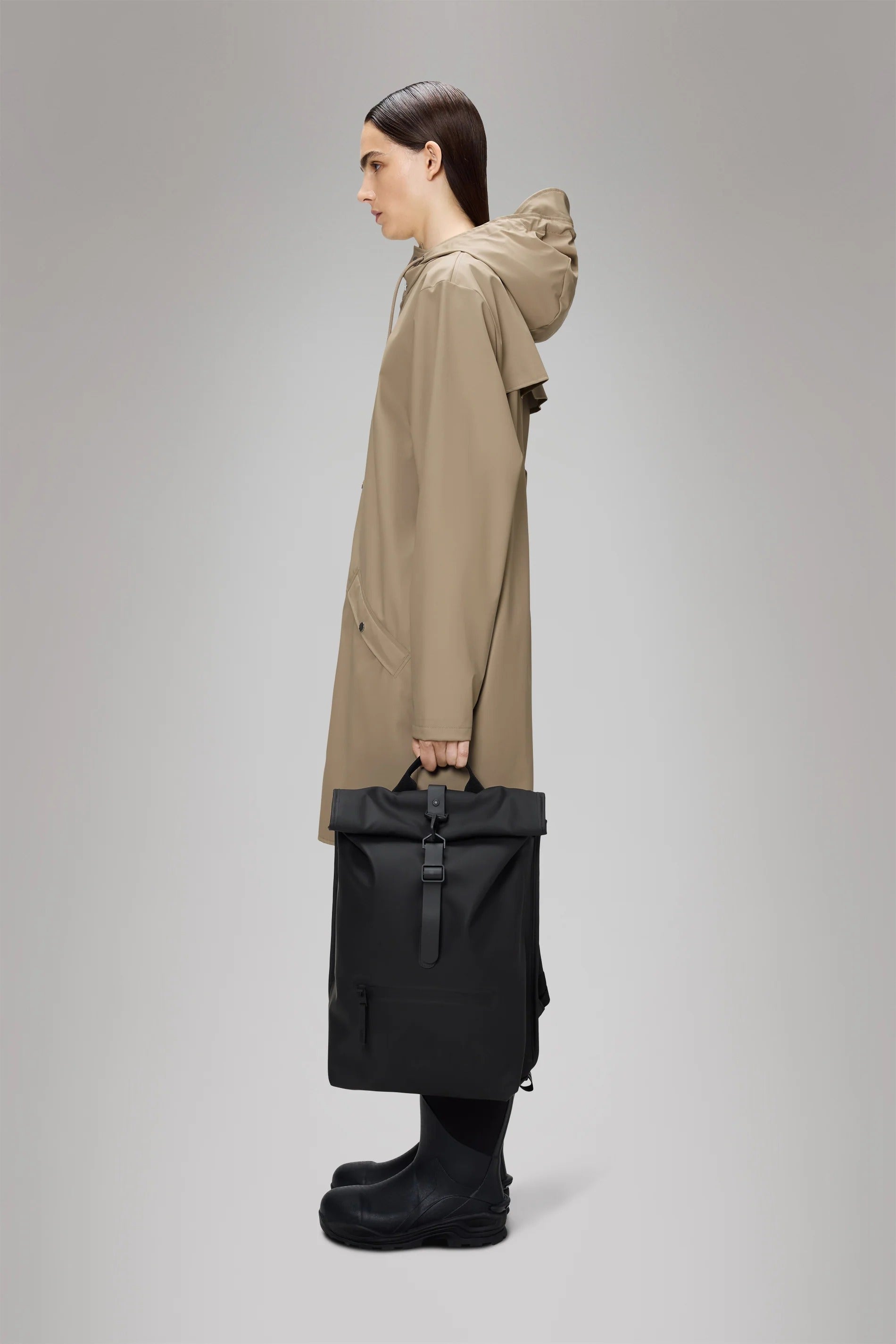 Rolltop Rucksack - BLACK