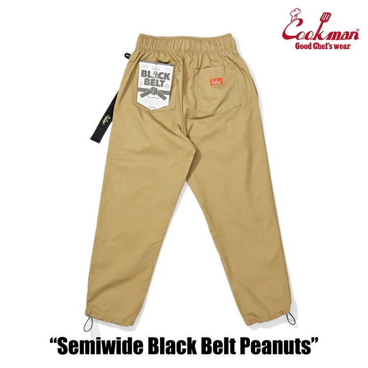 CHEF PANTS SEMIWIDE BLACK BELT - PEANUTS