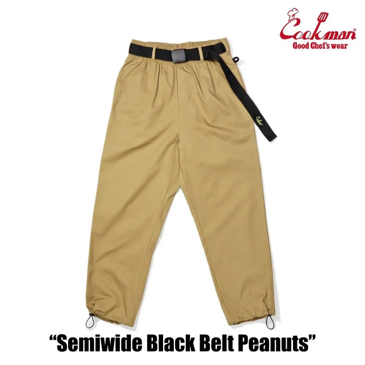 CHEF PANTS SEMIWIDE BLACK BELT - PEANUTS