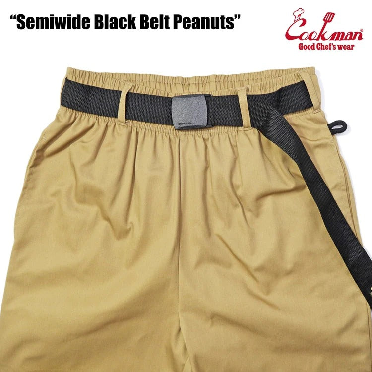 CHEF PANTS SEMIWIDE BLACK BELT - PEANUTS