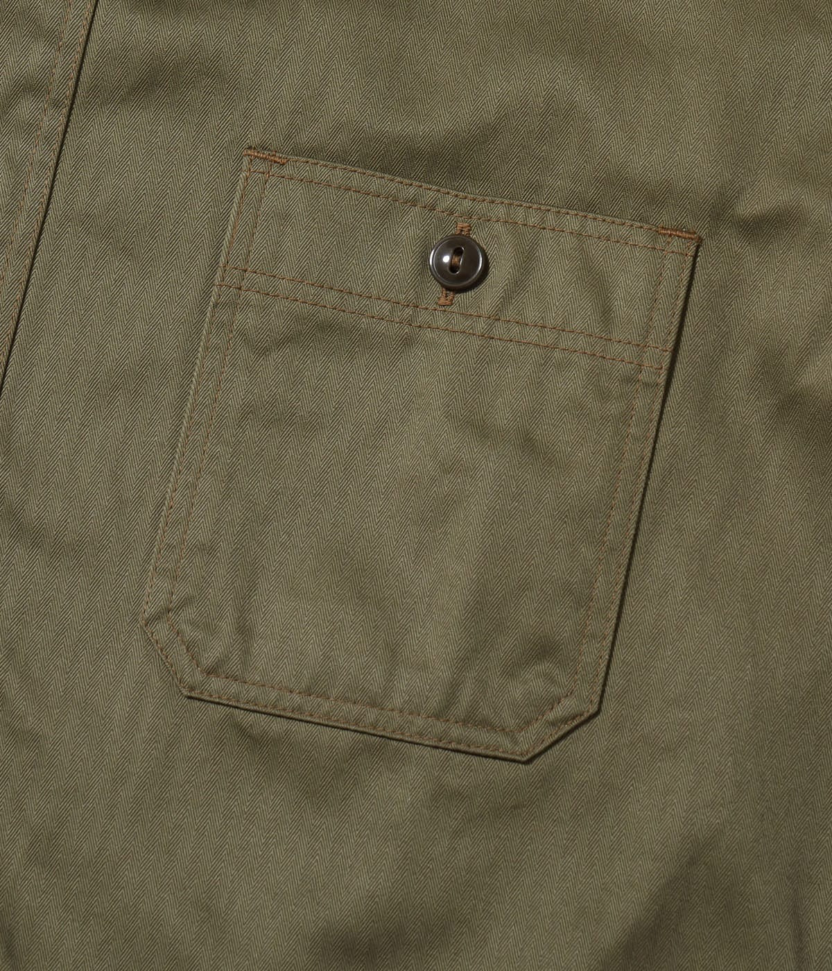 BR39530 HERRINGBONE WORK SHIRT (SHORT SLEEVE) - OLIVE