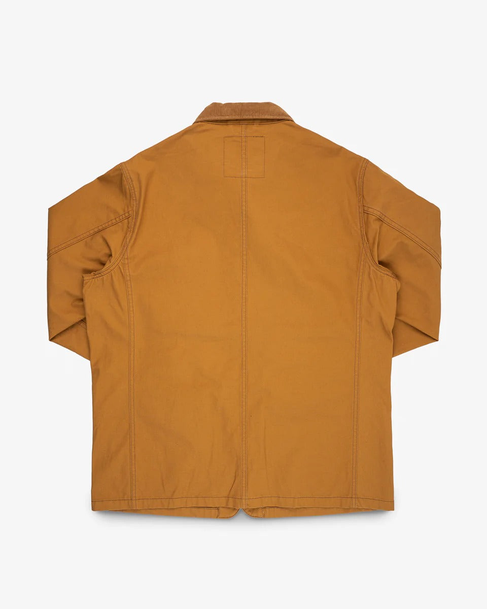 IHJ-148-BRN 10OZ KURASHIKIZOME® ORGANIC COTTON DUCK CHORE JACKET - BROWN