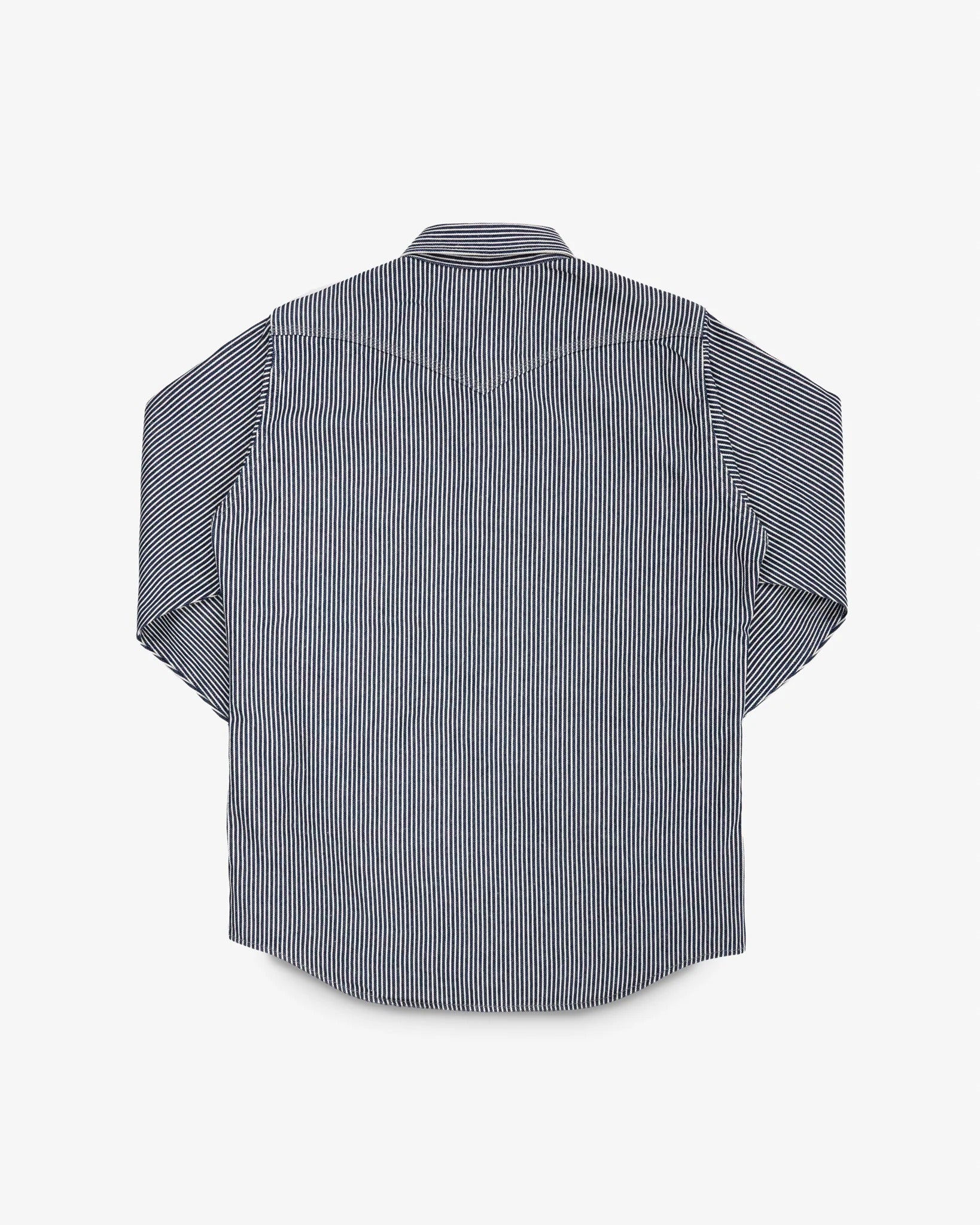 IHSH-07 12oz Hickory Stripe Western Shirt - INDIGO