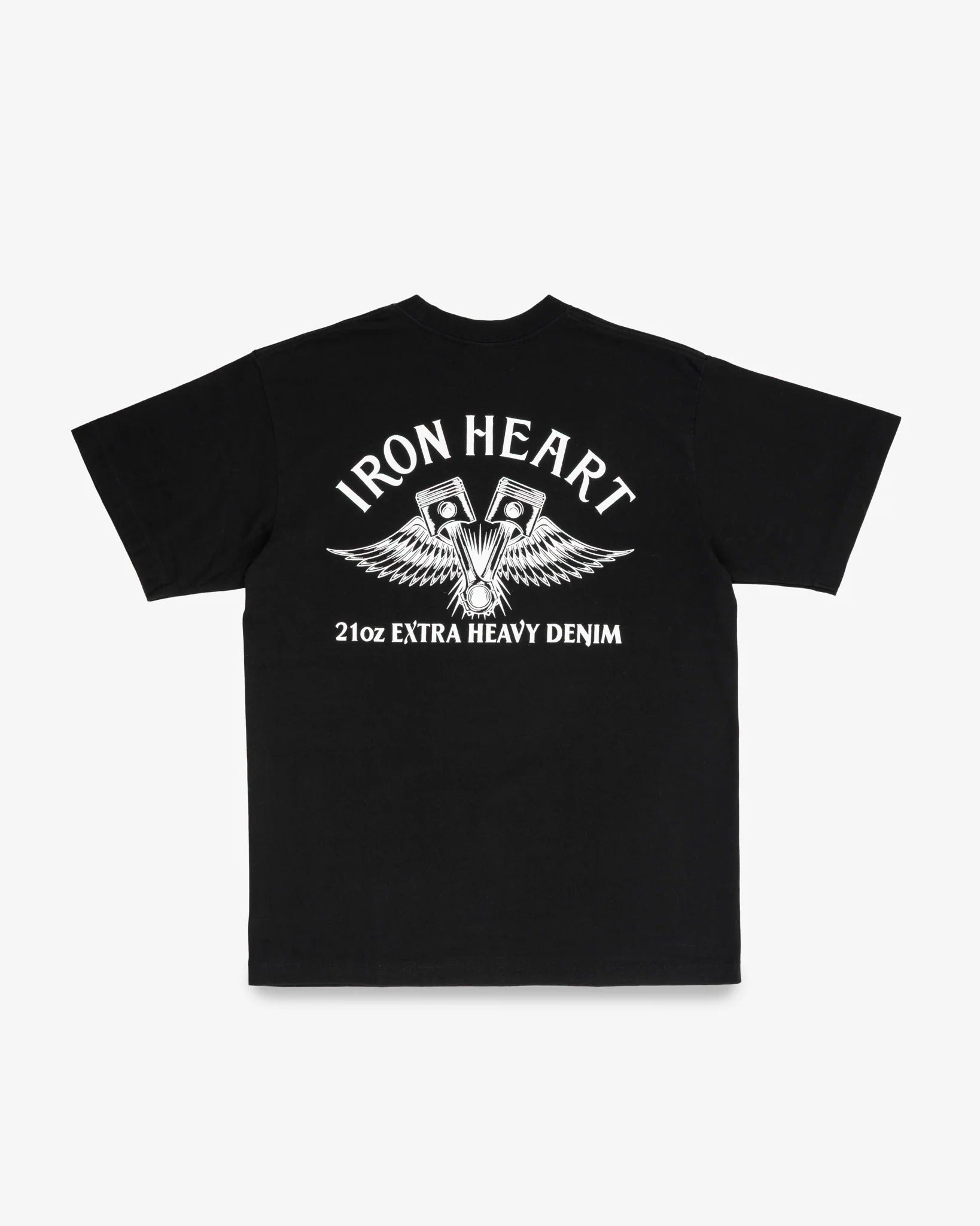 IHT-2502 7.5oz Printed Loopwheel Crew Neck T-Shirt - BLACK