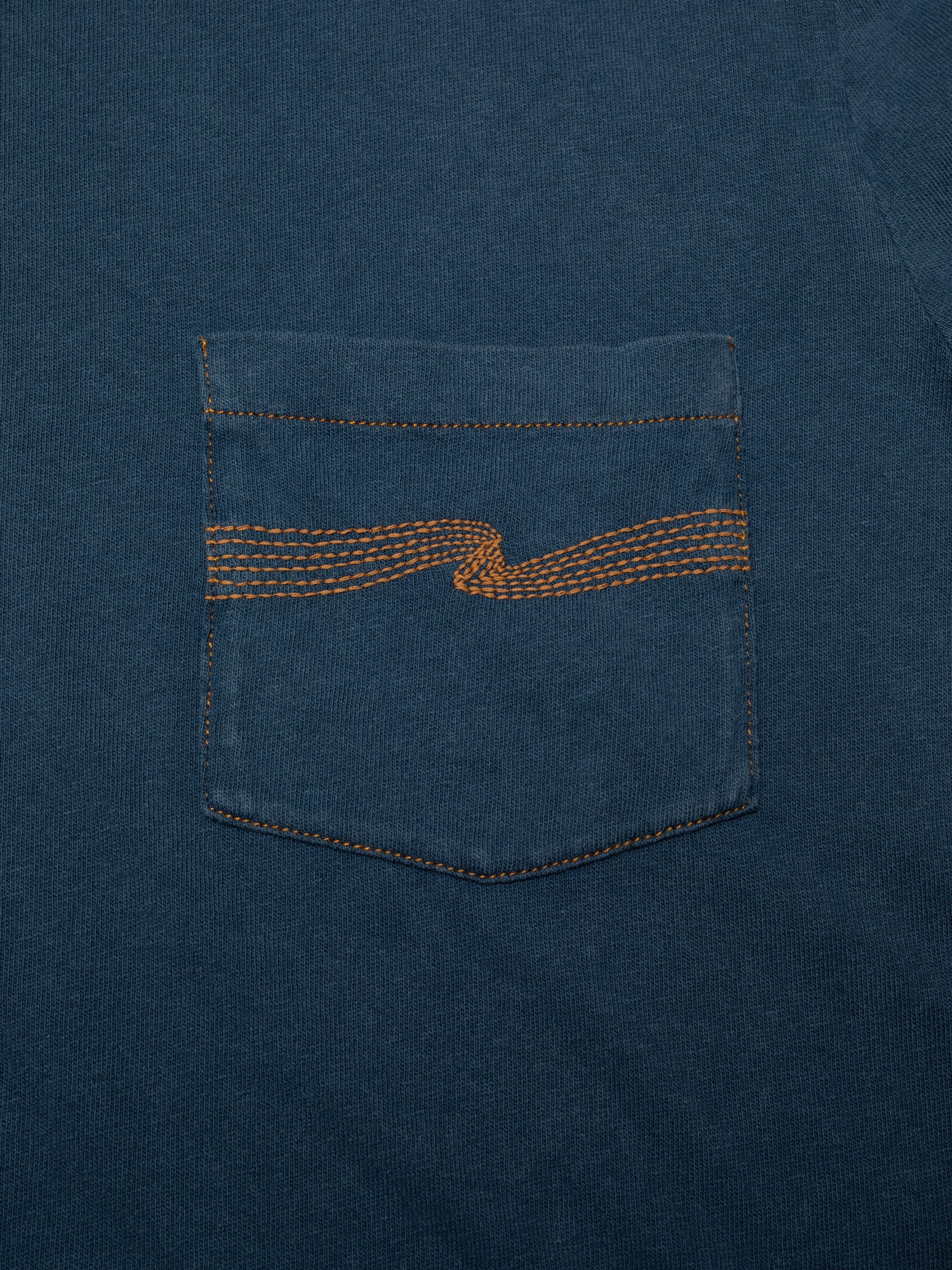 Ricky Pocket T-Shirt Washed - Blue