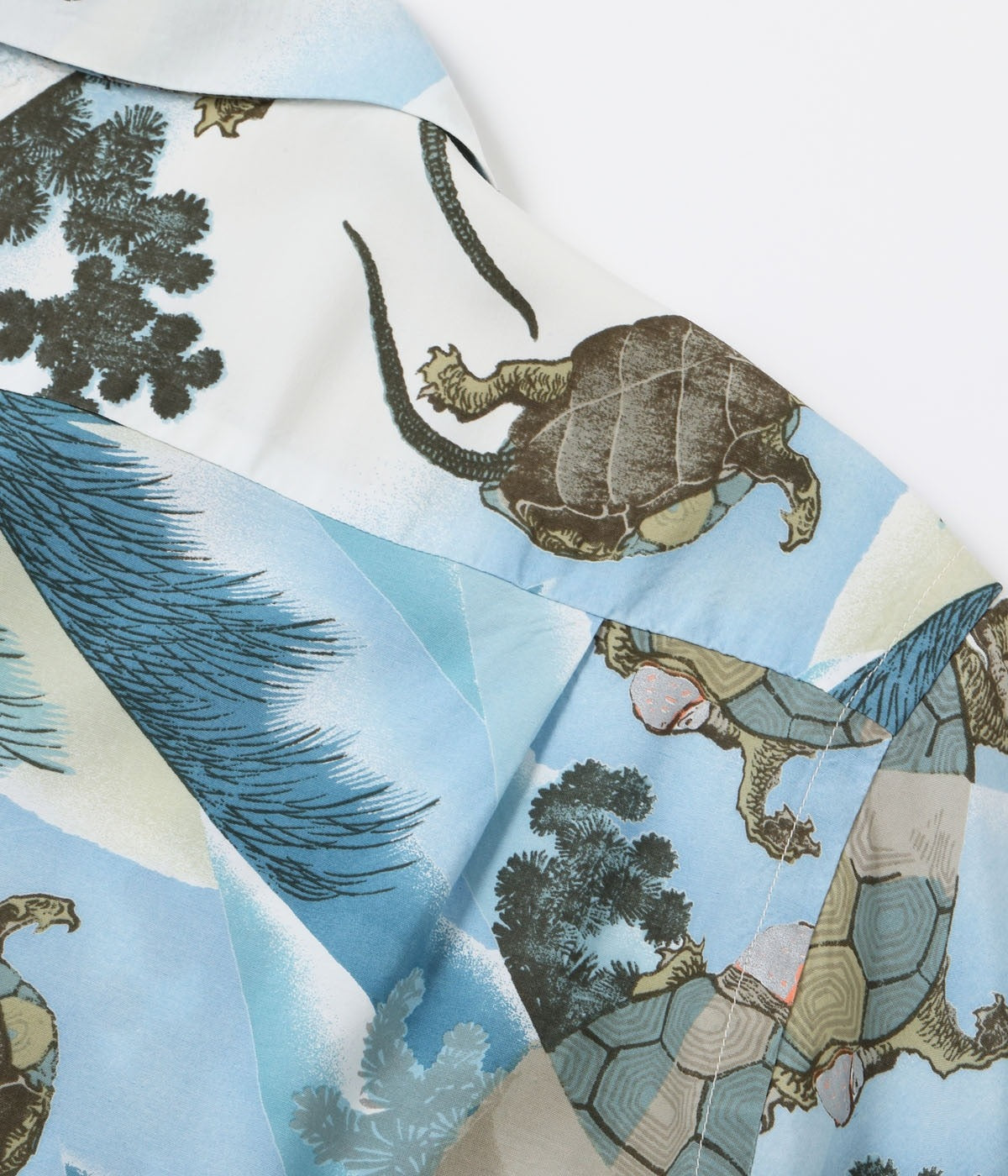 SS39461 SUN SURF × Katsushika Hokusai SPECIAL EDITION "Turtle" - WHITE