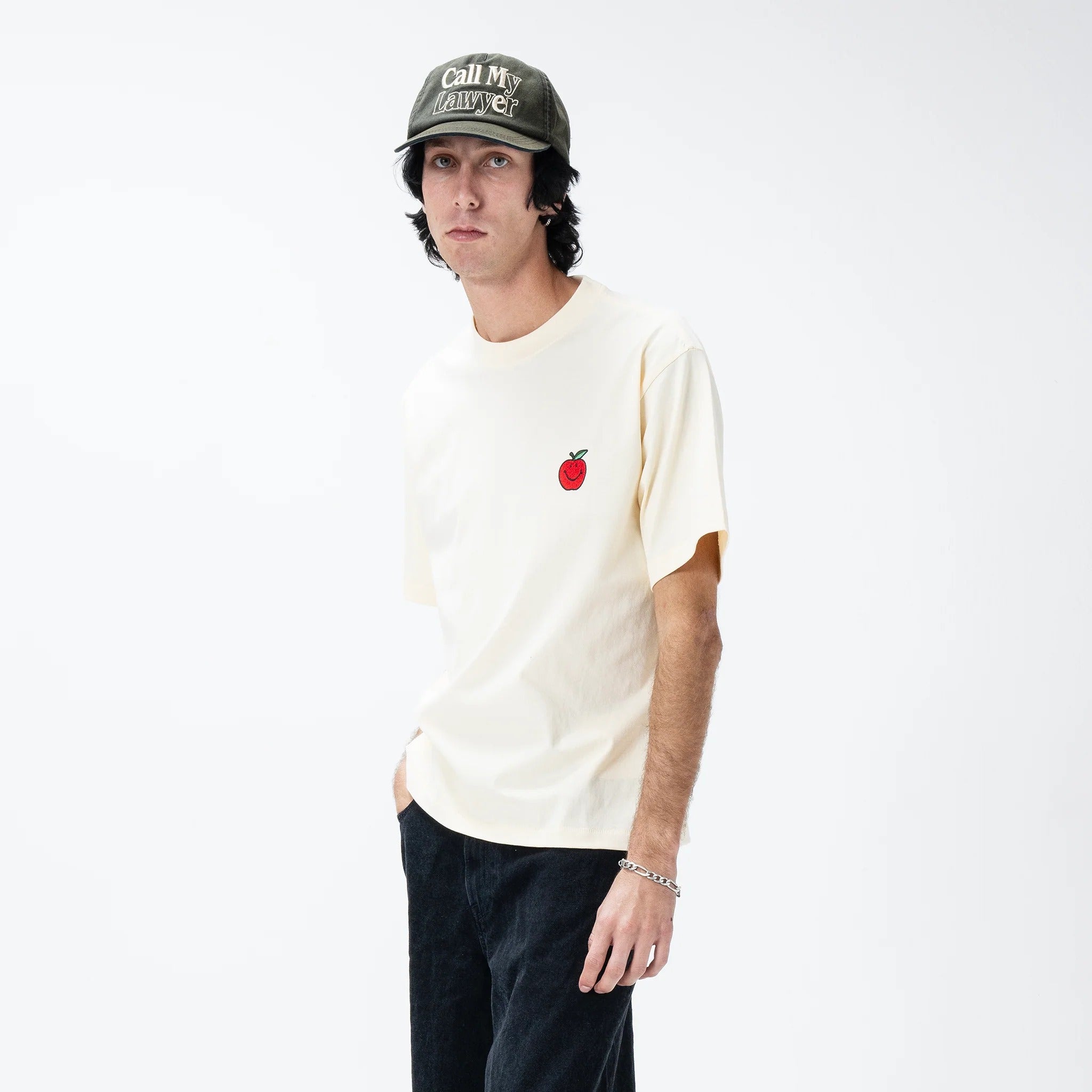 SMILEY FRUIT T-SHIRT 3-PACK - BASIL /BUTTER-CREAM/SKY BLUE